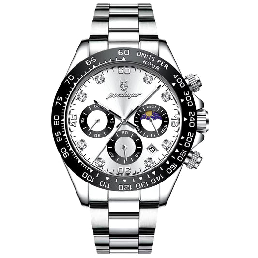 Luxury Man Wristwatch Sports Chronograph Luminous Waterproof Date Men Watch Stainless Steel Men'S Watches Quartz Clock